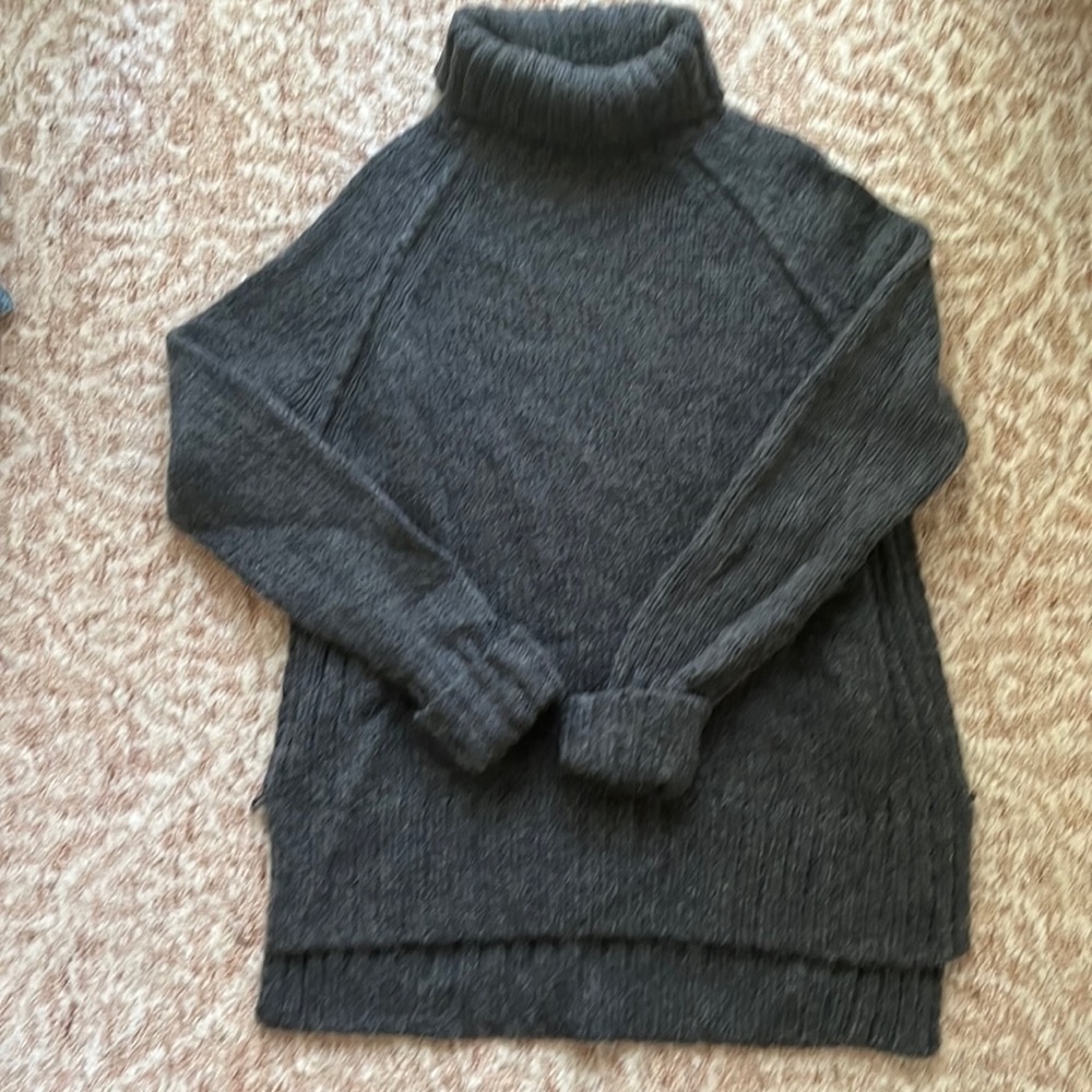 Dark grey turtleneck legging sweater